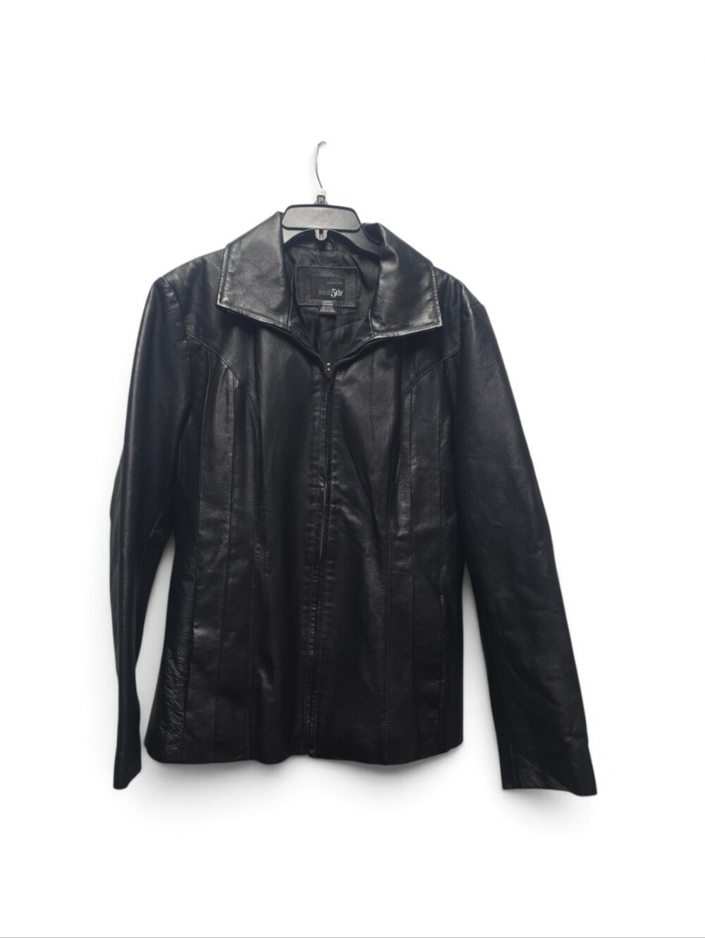 East 5th Black Leather Zip Jacket